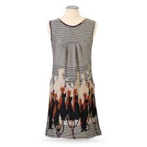 NWT LaVie Lente Cozy Cat Placement Shift Dress Sz S - Picture 4 of 13